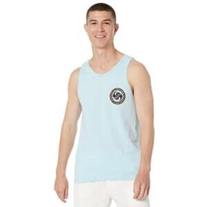 Men's light blue T Shirt tank Quiksilver Ocean Mountain size M New